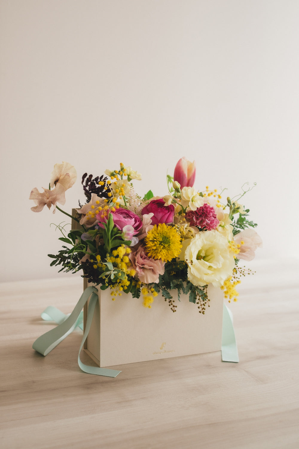 ◆1/25-3/10お届け限定◆Flower BAG No.1／フラワーバッグアレンジ　ルルミモザ／生花