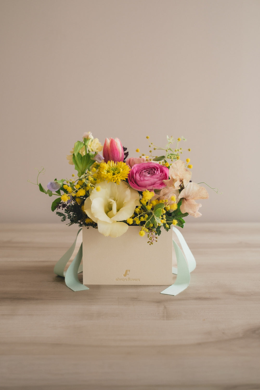 ◆1/25-3/10お届け限定◆Flower BAG No.1／フラワーバッグアレンジ　ルルミモザ／生花