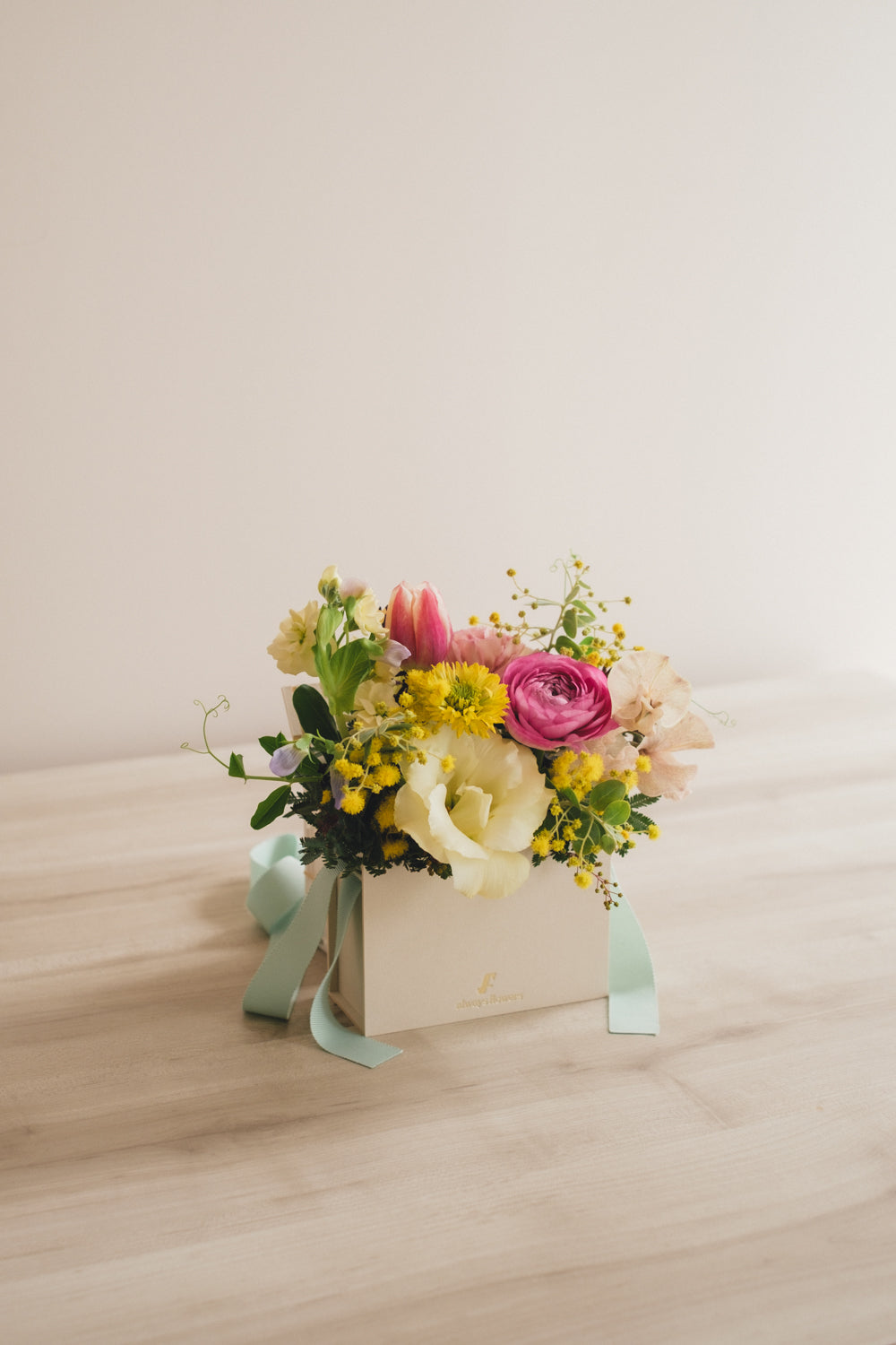 ◆1/25-3/10お届け限定◆Flower BAG No.1／フラワーバッグアレンジ　ルルミモザ／生花