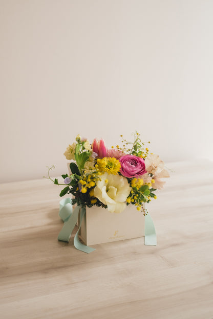 ◆1/25-3/10お届け限定◆Flower BAG No.1／フラワーバッグアレンジ　ルルミモザ／生花