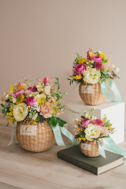 ◆1/25-3/10お届け限定◆Flower BAG No.2／フラワーバッグアレンジ　モナミモザ／生花