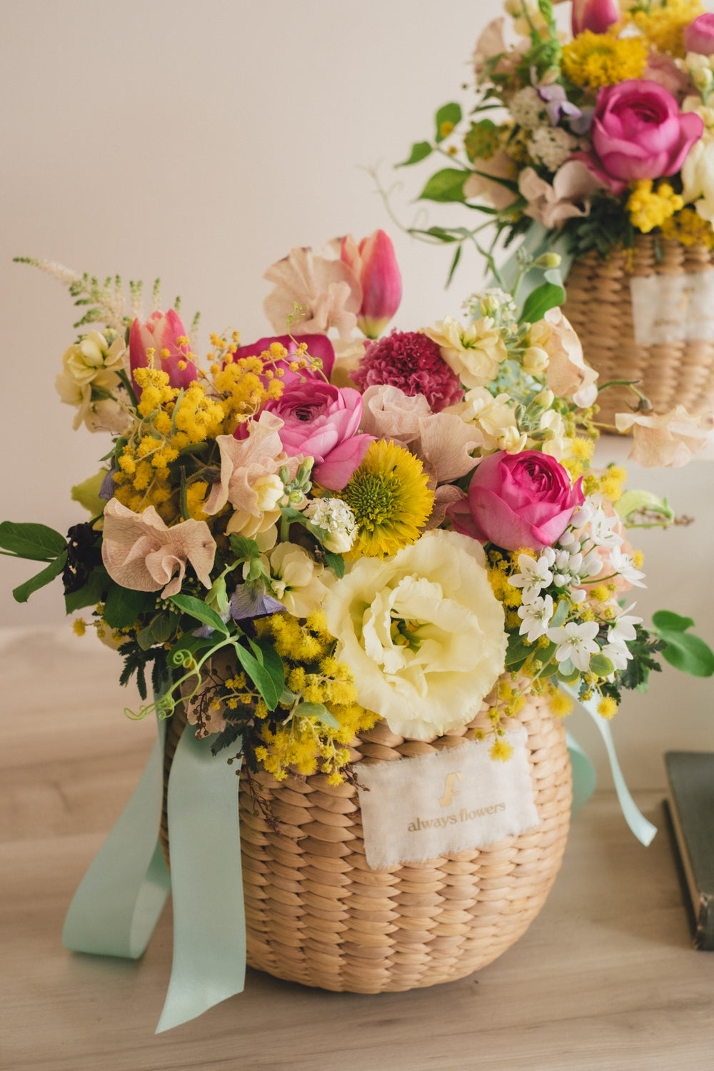 ◆1/25-3/10お届け限定◆Flower BAG No.2／フラワーバッグアレンジ　モナミモザ／生花