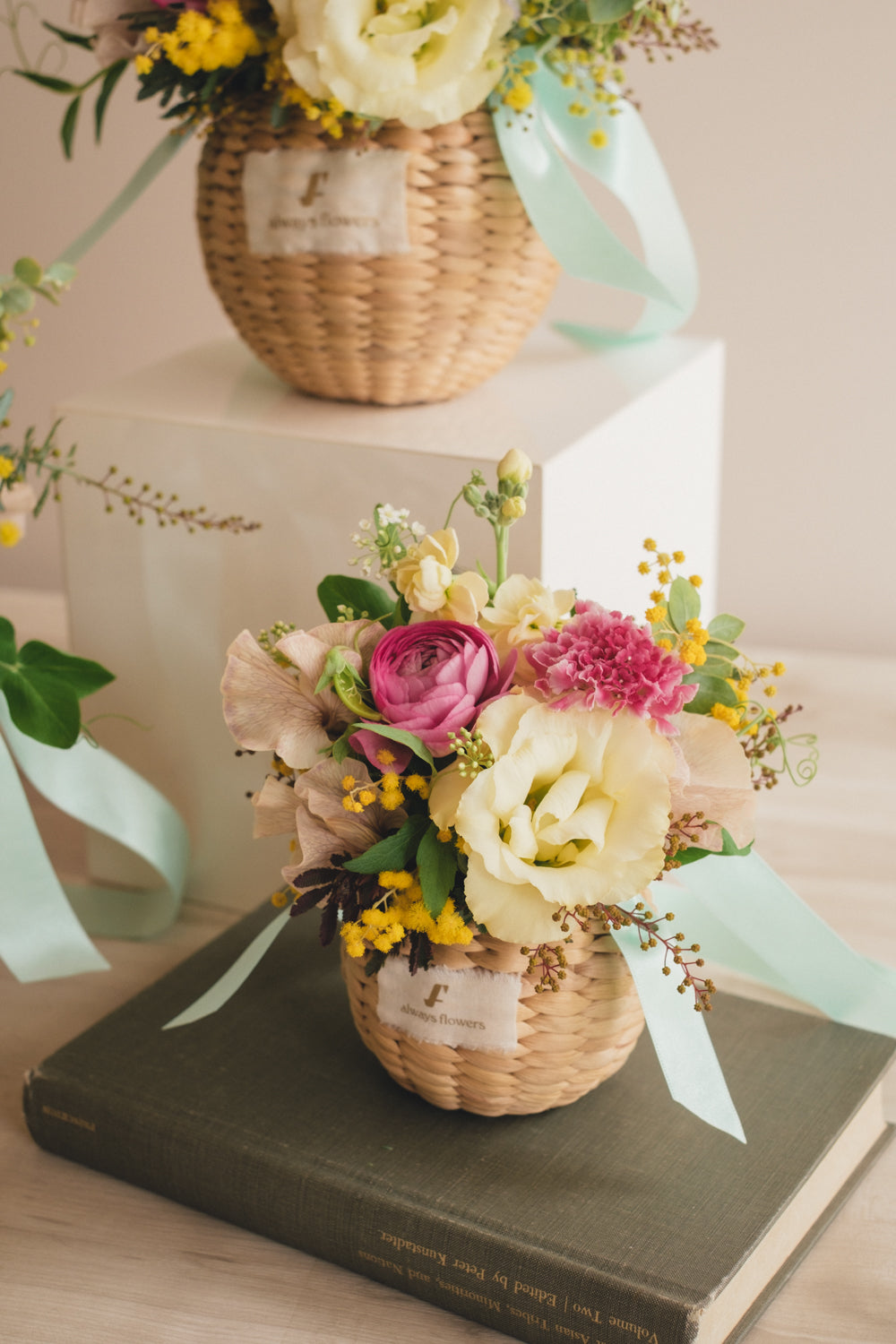 ◆1/25-3/10お届け限定◆Flower BAG No.2／フラワーバッグアレンジ　モナミモザ／生花