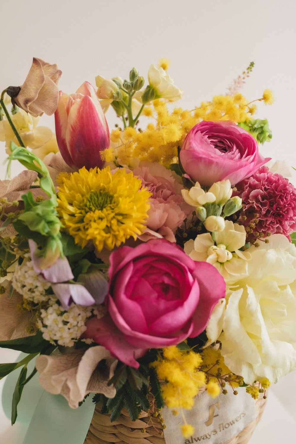 ◆1/25-3/10お届け限定◆Flower BAG No.2／フラワーバッグアレンジ　モナミモザ／生花