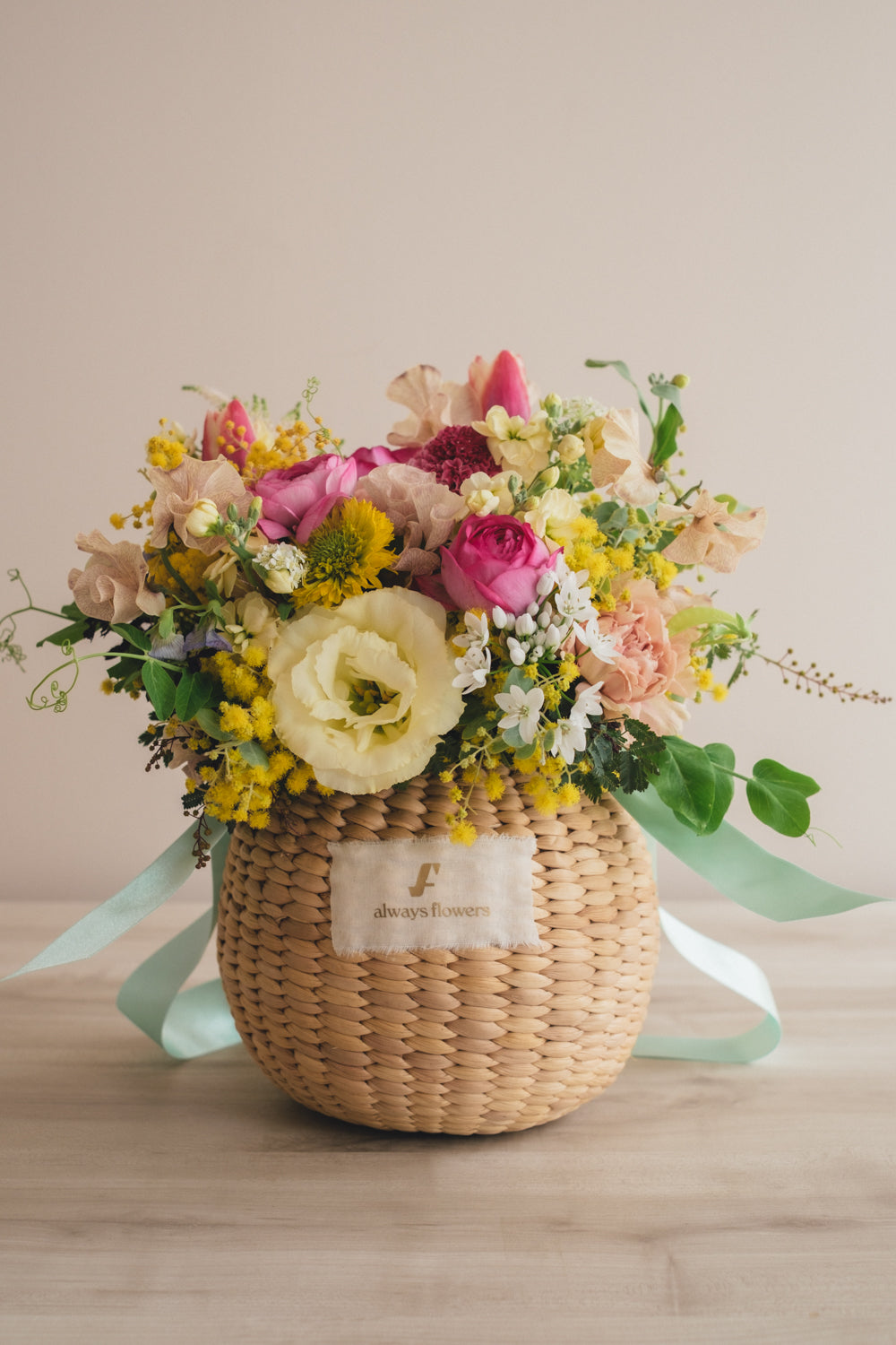 ◆1/25-3/10お届け限定◆Flower BAG No.2／フラワーバッグアレンジ　モナミモザ／生花