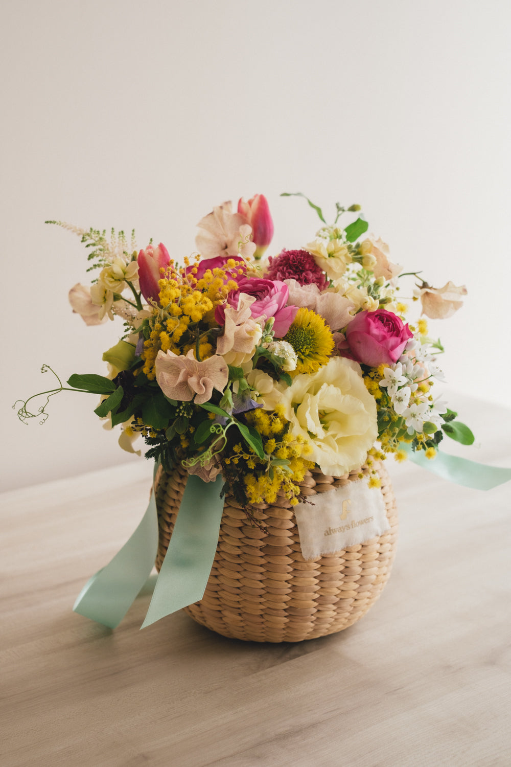 ◆1/25-3/10お届け限定◆Flower BAG No.2／フラワーバッグアレンジ　モナミモザ／生花