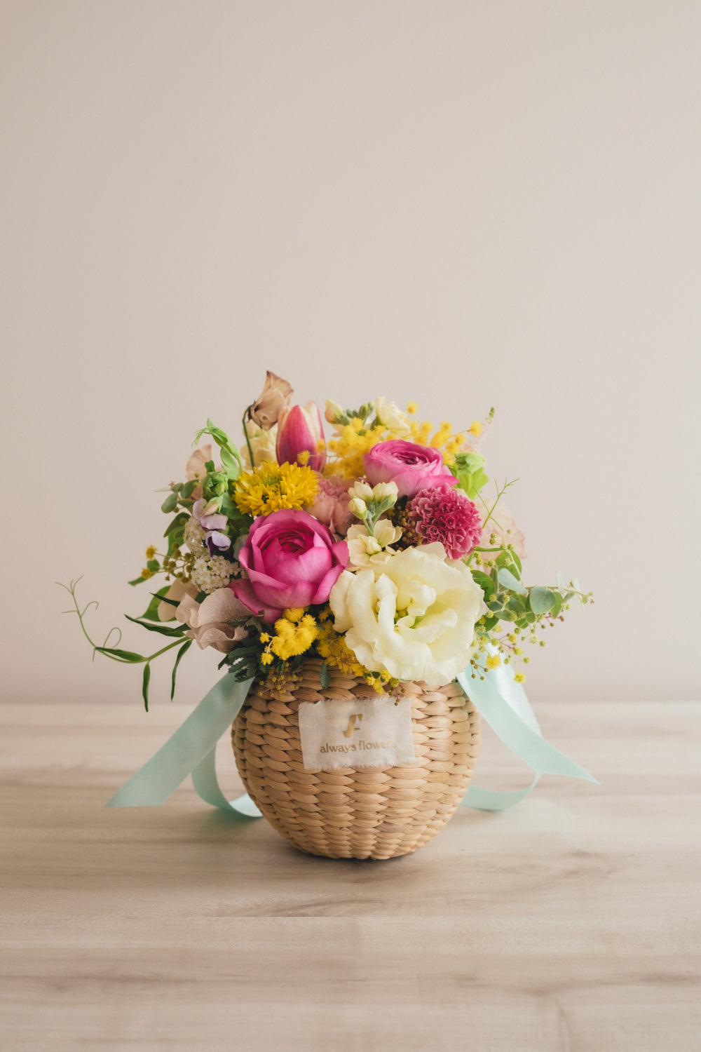 ◆1/25-3/10お届け限定◆Flower BAG No.2／フラワーバッグアレンジ　モナミモザ／生花