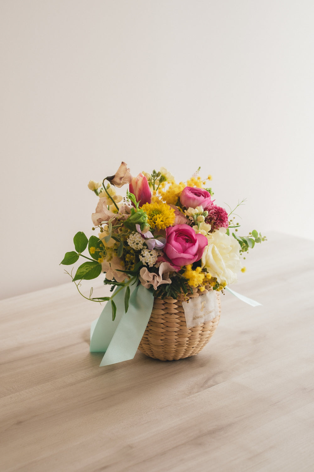 ◆1/25-3/10お届け限定◆Flower BAG No.2／フラワーバッグアレンジ　モナミモザ／生花