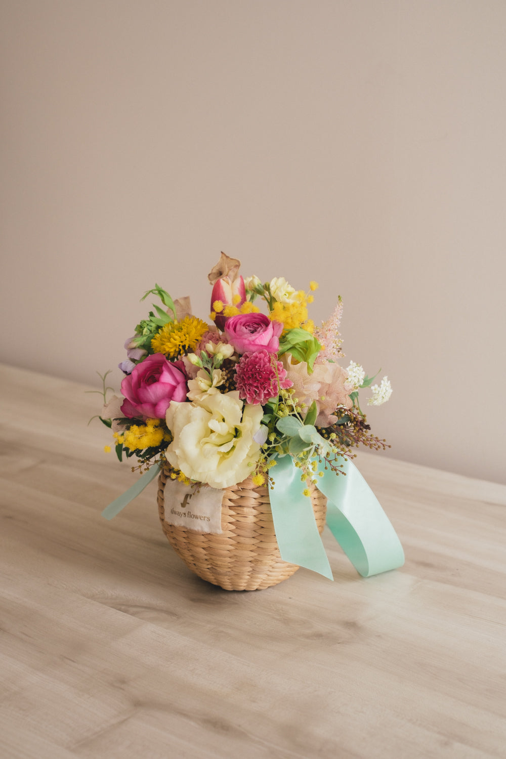 ◆1/25-3/10お届け限定◆Flower BAG No.2／フラワーバッグアレンジ　モナミモザ／生花