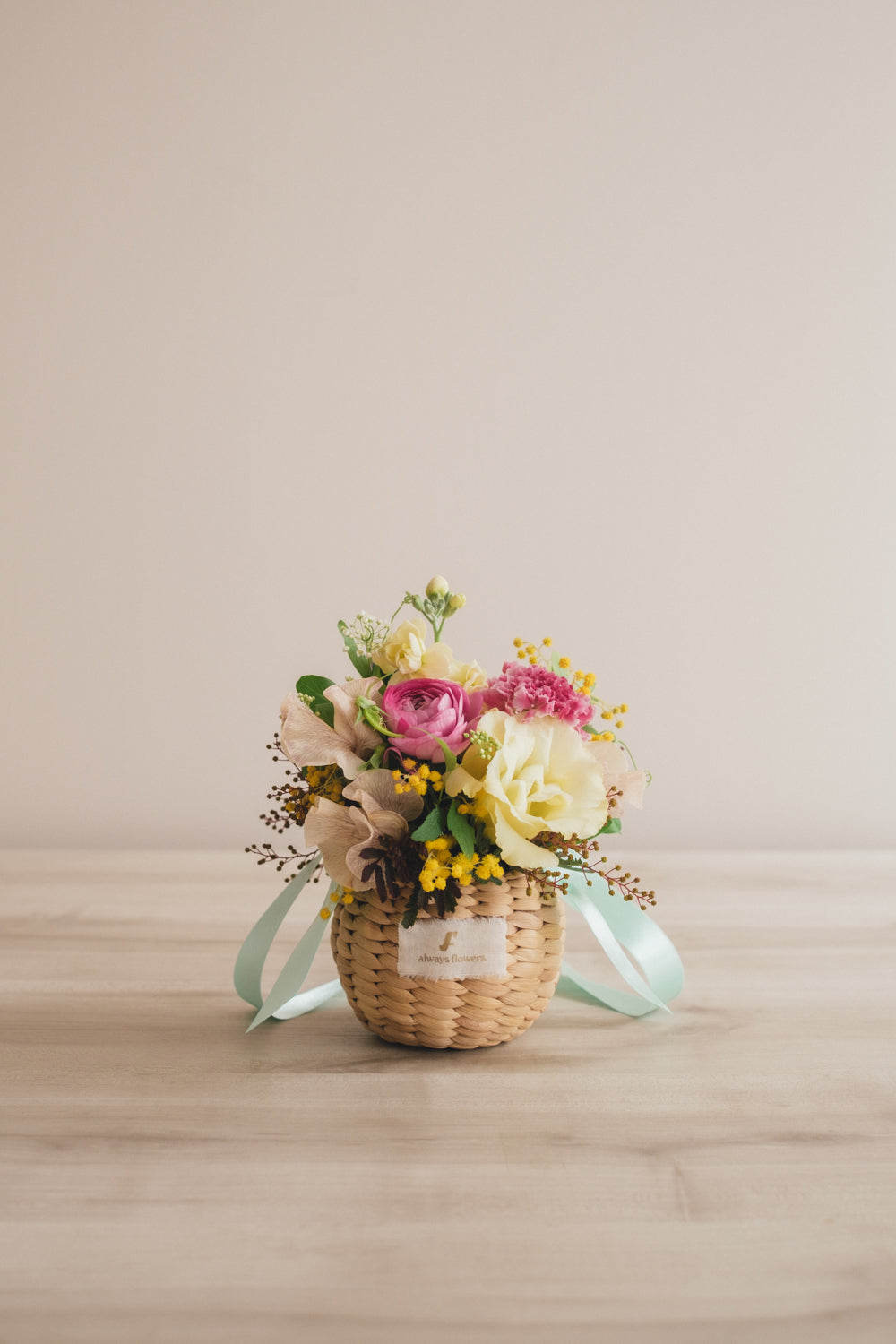 ◆1/25-3/10お届け限定◆Flower BAG No.2／フラワーバッグアレンジ　モナミモザ／生花