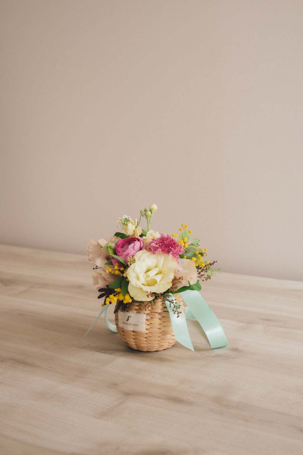 ◆1/25-3/10お届け限定◆Flower BAG No.2／フラワーバッグアレンジ　モナミモザ／生花