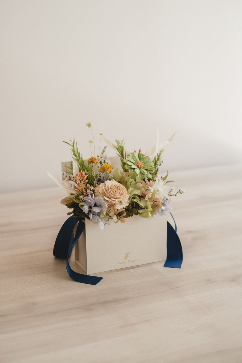 季節限定◆Flower BAG No.1／フラワーバッグアレンジ　プレザントグリーン／ドライ&amp;プリザーブドフラワー