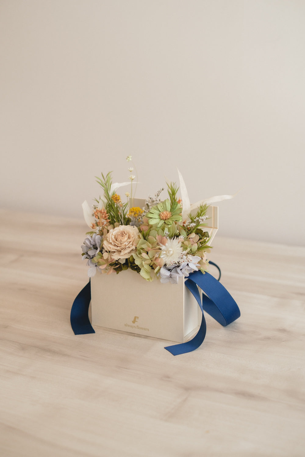 季節限定◆Flower BAG No.1／フラワーバッグアレンジ　プレザントグリーン／ドライ&amp;プリザーブドフラワー