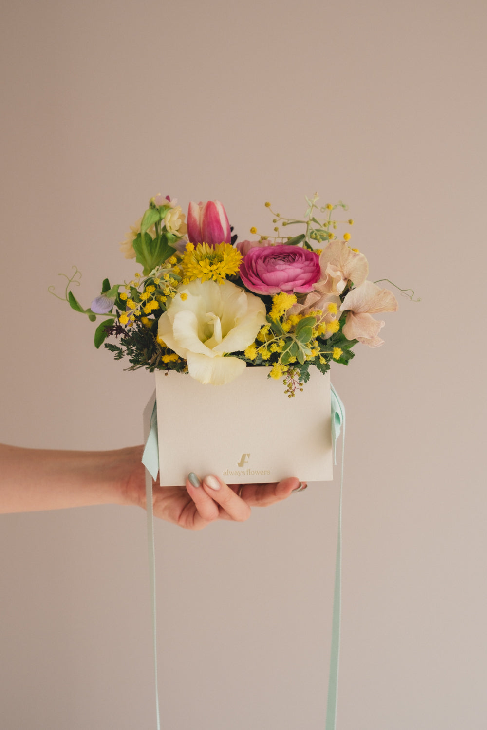 ◆1/25-3/10お届け限定◆Flower BAG No.1／フラワーバッグアレンジ　ルルミモザ／生花