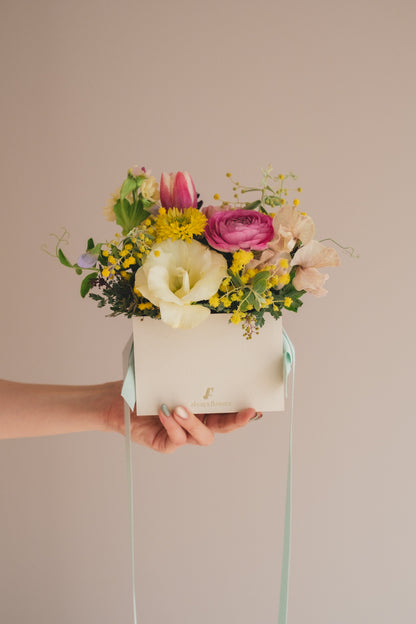 ◆1/25-3/10お届け限定◆Flower BAG No.1／フラワーバッグアレンジ　ルルミモザ／生花