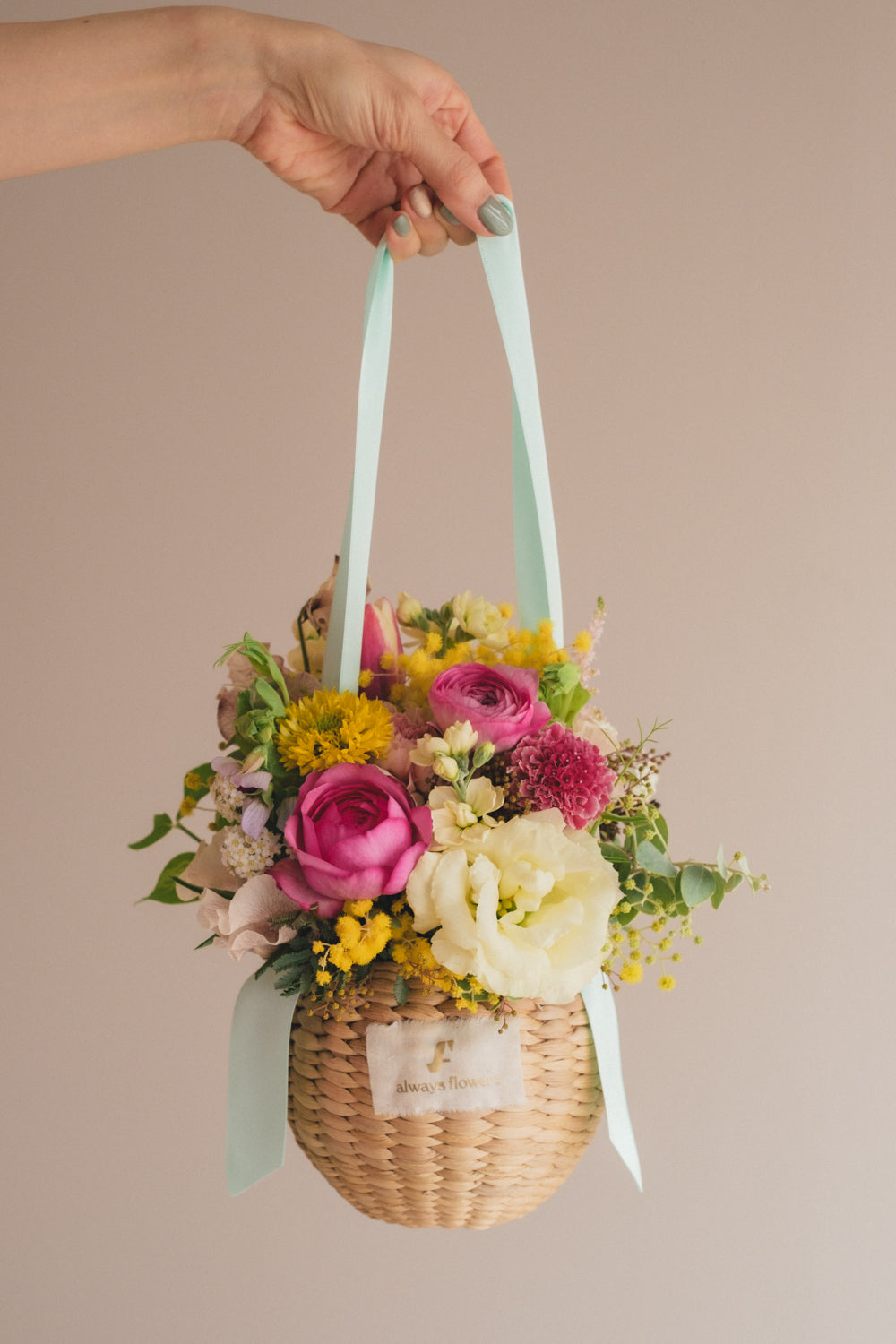 ◆1/25-3/10お届け限定◆Flower BAG No.2／フラワーバッグアレンジ　モナミモザ／生花