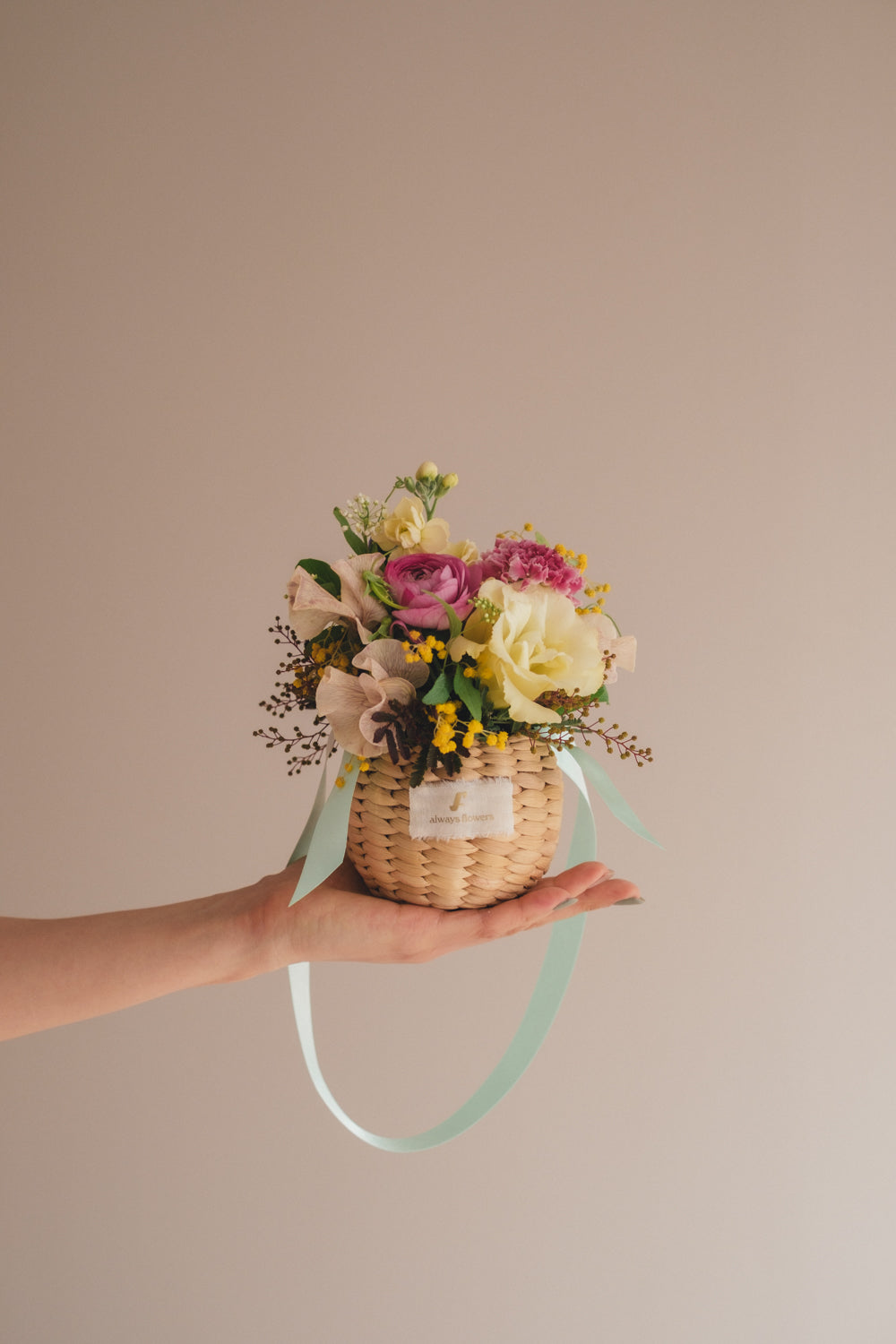 ◆1/25-3/10お届け限定◆Flower BAG No.2／フラワーバッグアレンジ　モナミモザ／生花