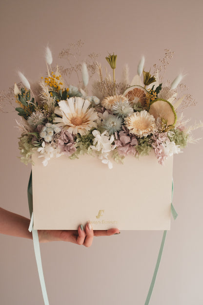 ◆NEW季節限定◆Flower BAG No.1／フラワーバッグアレンジ　ブロンシトロン／ドライ&amp;プリザーブドフラワー