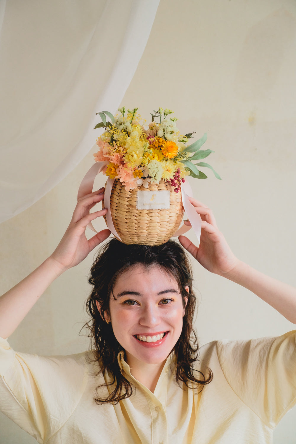 Y様専用◆Flower BAG No.2 /カゴバッグアレンジ オーダーデザイン/ドライ・プリザーブドフラワー