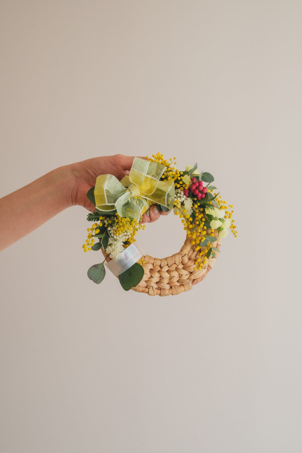 ◆NEW季節限定◆Disc Wreath／ディスクリース　ミモザクーロンヌ／ドライフラワー＆プリザーブドフラワー