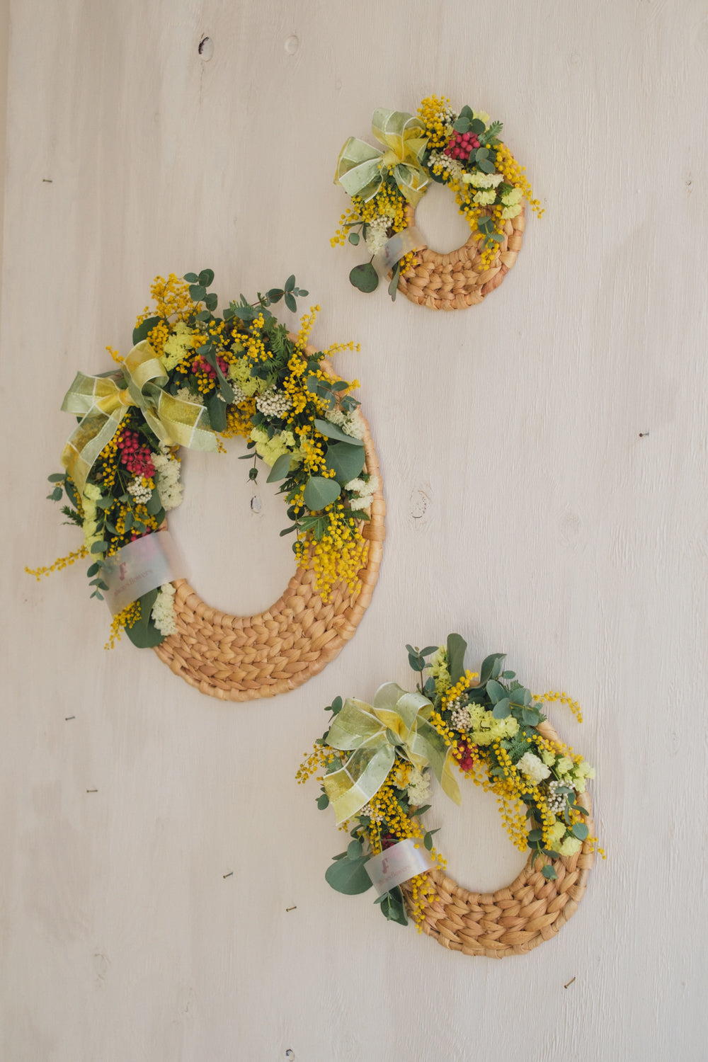 ◆NEW季節限定◆Disc Wreath／ディスクリース　ミモザクーロンヌ／ドライフラワー＆プリザーブドフラワー
