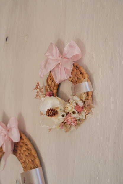 ◆NEW◆Disc Wreath／ディスクリース　ミルキーピンク／ドライフラワー＆プリザーブドフラワー