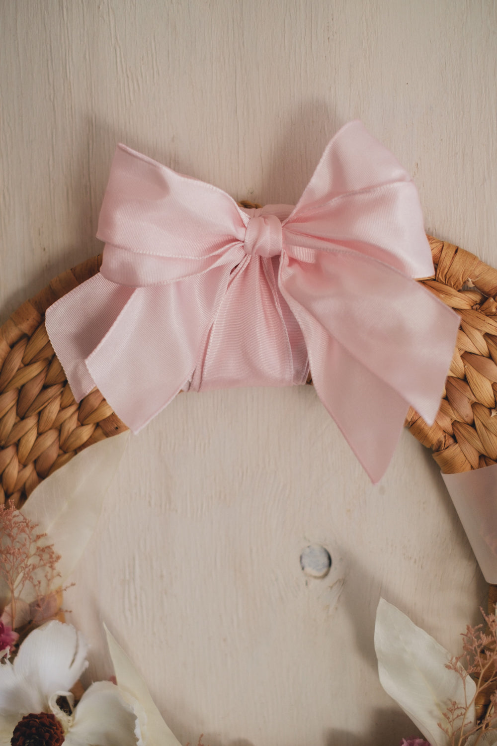 ◆NEW◆Disc Wreath／ディスクリース　ミルキーピンク／ドライフラワー＆プリザーブドフラワー