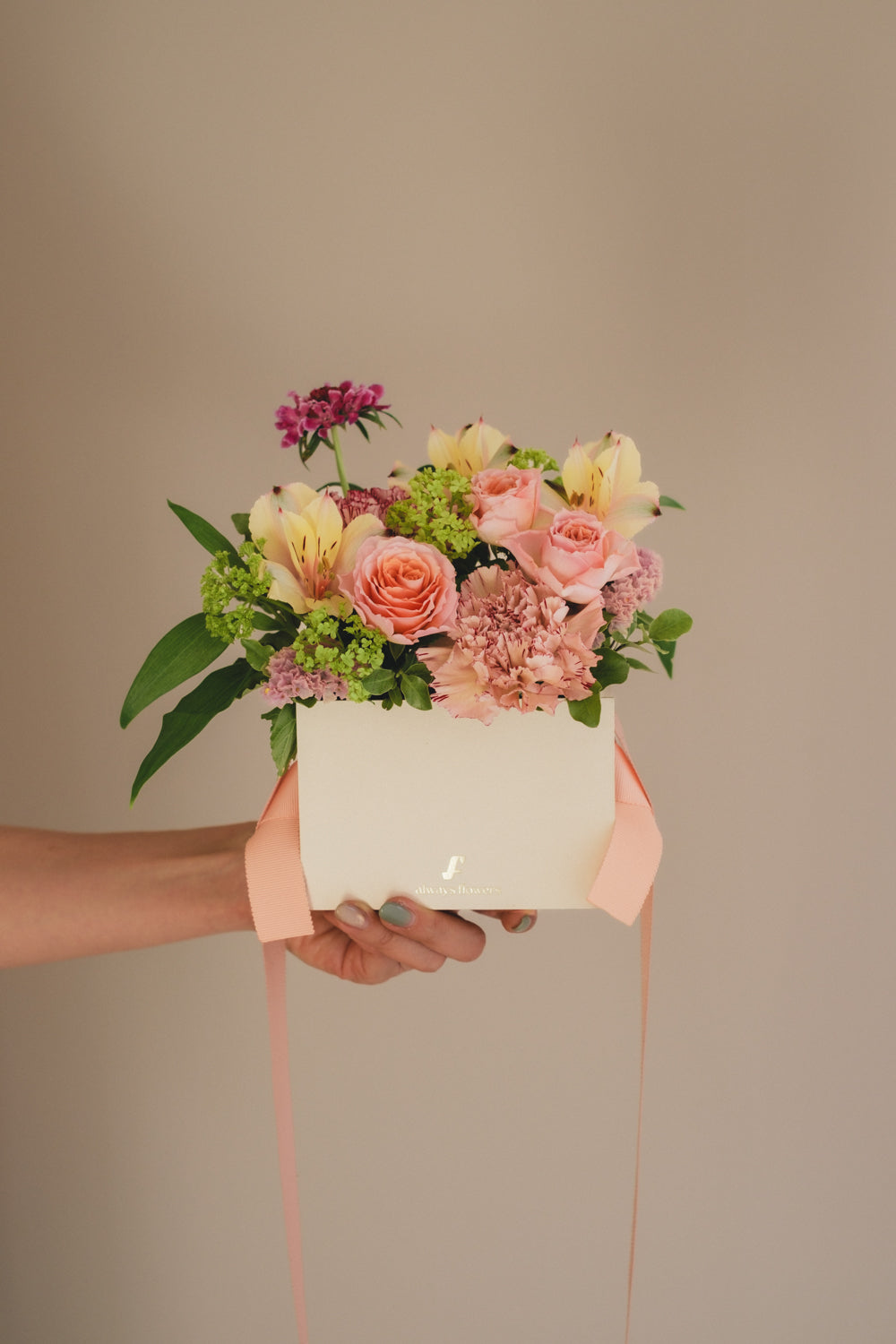 ◆3/14-4/30お届け限定◆Flower BAG No.1／フラワーバッグアレンジ　ブルームパレット／生花