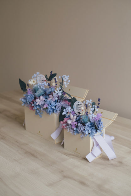 ◆母の日限定◆Flower BAG No.1／フラワーバッグアレンジ　5 Mom’s Colors Blue／ブルー　ドライ&amp;プリザーブドフラワー