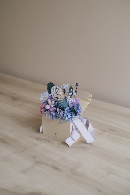 ◆母の日限定◆Flower BAG No.1／フラワーバッグアレンジ　5 Mom’s Colors Blue／ブルー　ドライ&amp;プリザーブドフラワー