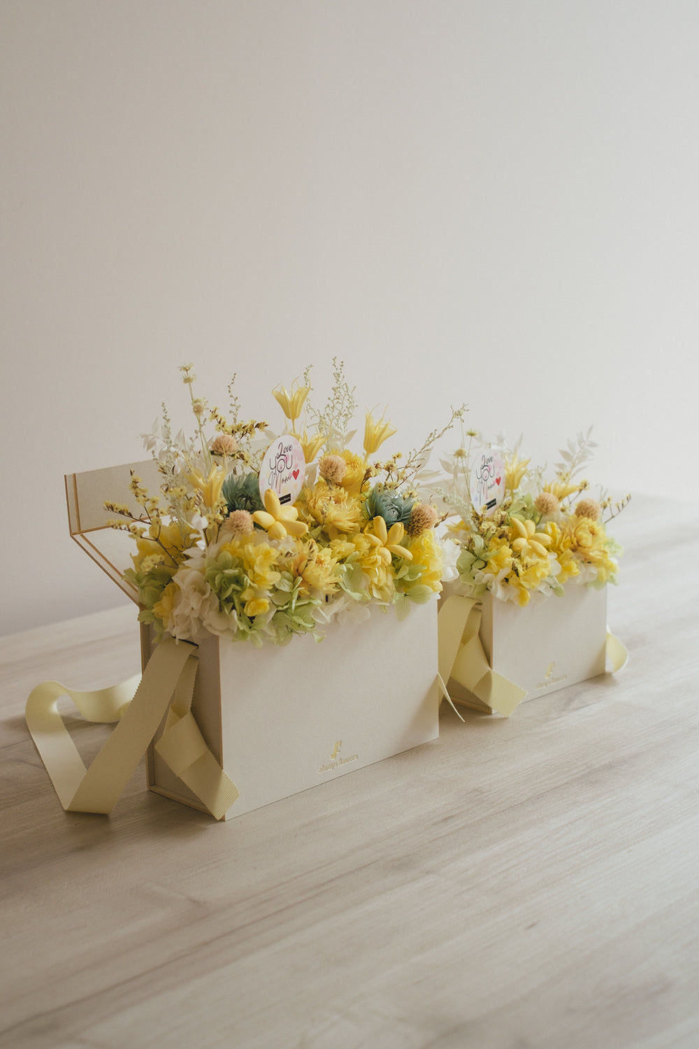 ◆数量限定◆Flower BAG No.1／フラワーバッグアレンジ　5 Mom’s Colors  Yellow／イエロー　ドライ&amp;プリザーブドフラワー