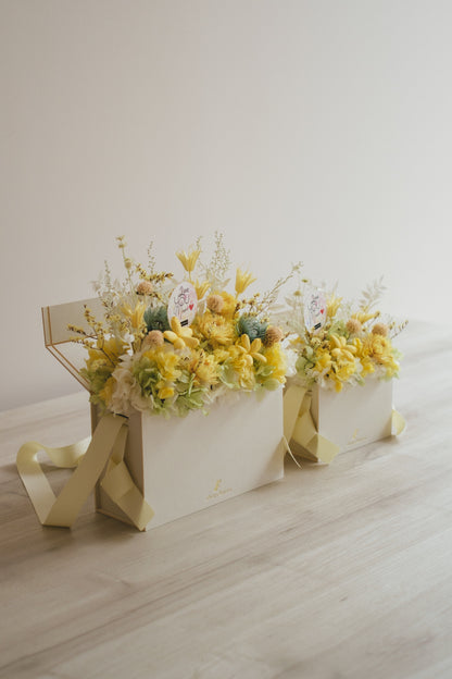 ◆数量限定◆Flower BAG No.1／フラワーバッグアレンジ　5 Mom’s Colors  Yellow／イエロー　ドライ&amp;プリザーブドフラワー