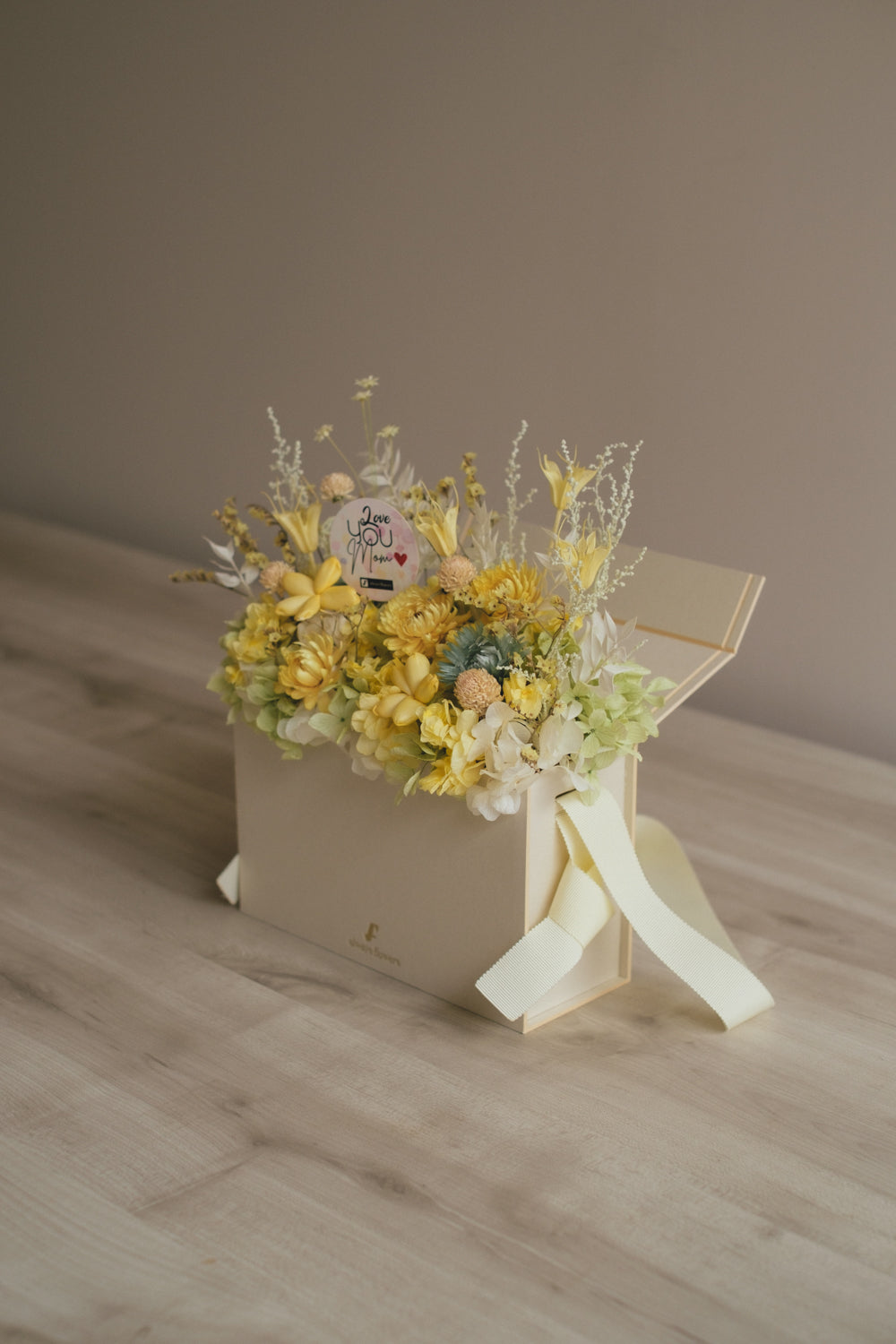 ◆数量限定◆Flower BAG No.1／フラワーバッグアレンジ　5 Mom’s Colors  Yellow／イエロー　ドライ&amp;プリザーブドフラワー