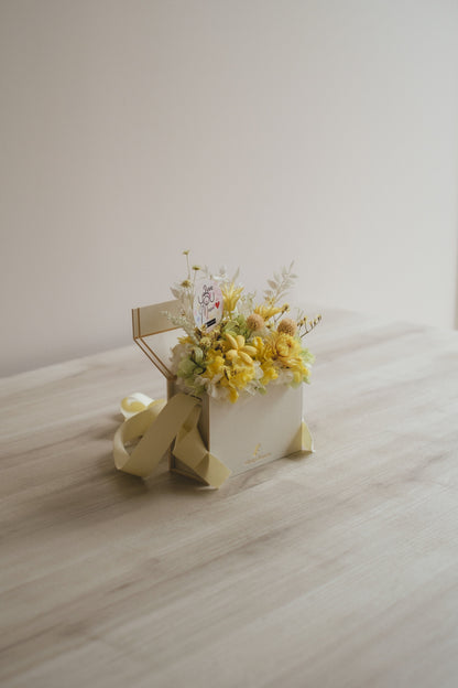 ◆数量限定◆Flower BAG No.1／フラワーバッグアレンジ　5 Mom’s Colors  Yellow／イエロー　ドライ&amp;プリザーブドフラワー