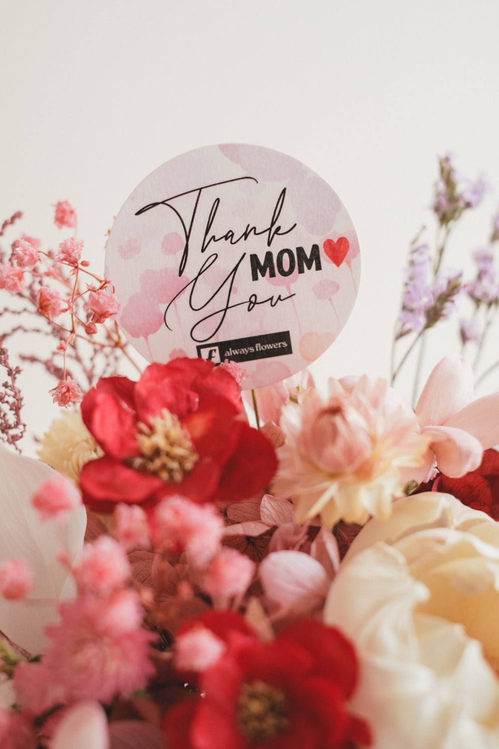 ◆数量限定◆Flower BAG No.2／カゴバッグアレンジ　5 Mom’s Colors Pink／ピンク　ドライ&amp;プリザーブドフラワー