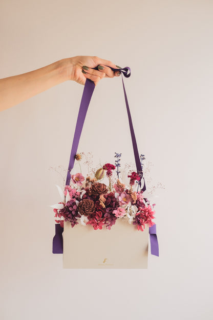 ◆季節限定◆Flower BAG No.1／フラワーバッグアレンジ　フルーツパルレ／ドライ&amp;プリザーブドフラワー 　