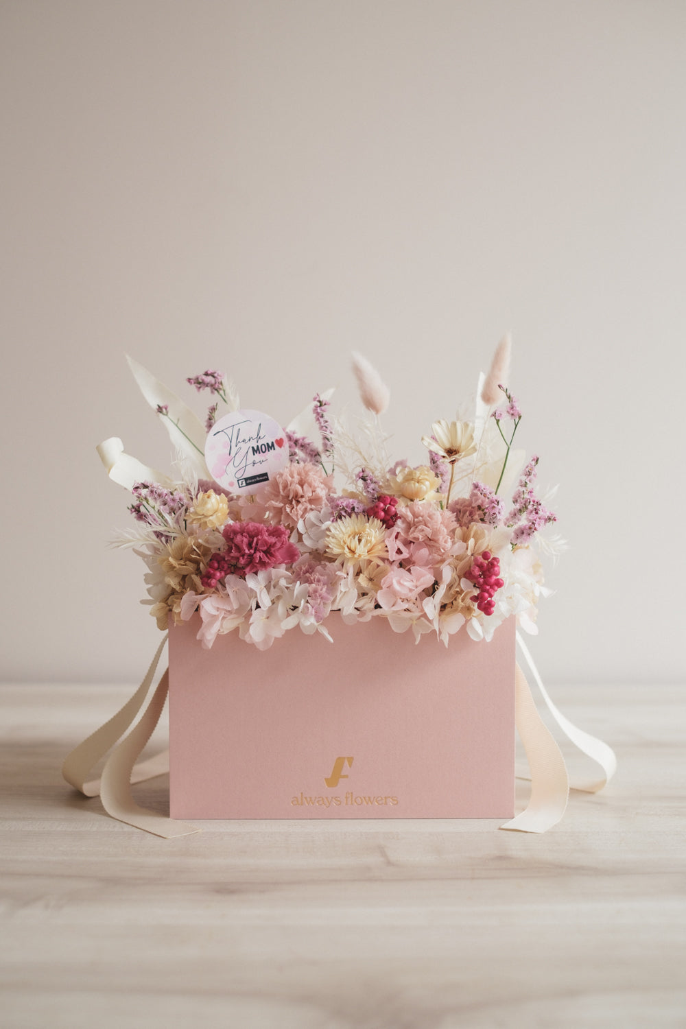 ◆数量限定ピンクバッグ◆Flower BAG No.1／フラワーバッグアレンジ　モアピンクバッグ／カーネーション　ドライ&amp;プリザーブドフラワー
