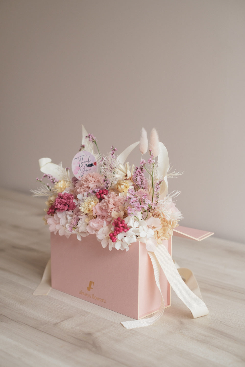 ◆数量限定ピンクバッグ◆Flower BAG No.1／フラワーバッグアレンジ　モアピンクバッグ／カーネーション　ドライ&amp;プリザーブドフラワー