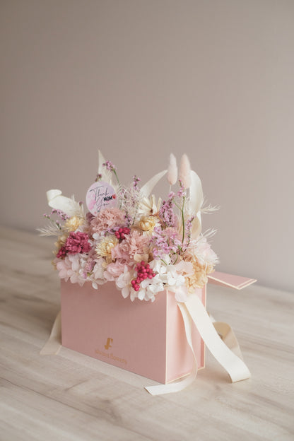◆数量限定ピンクバッグ◆Flower BAG No.1／フラワーバッグアレンジ　モアピンクバッグ／カーネーション　ドライ&amp;プリザーブドフラワー