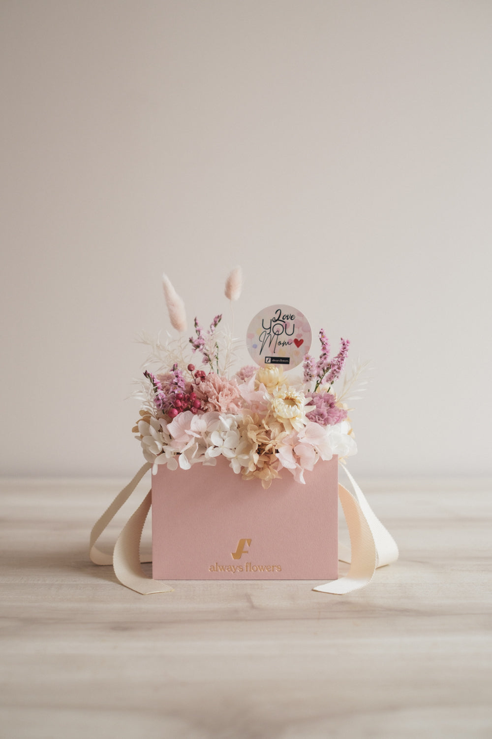 ◆数量限定ピンクバッグ◆Flower BAG No.1／フラワーバッグアレンジ　モアピンクバッグ／カーネーション　ドライ&amp;プリザーブドフラワー