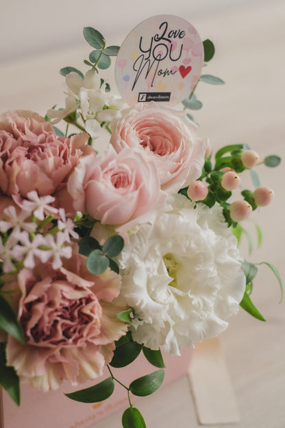 ◆母の日限定ピンクバッグ◆Flower BAG No.1／フラワーバッグアレンジ   モアピンクバッグ／カーネーション　生花