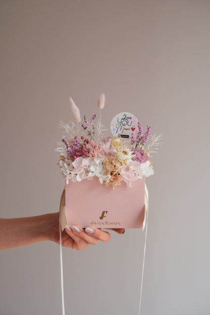 ◆数量限定ピンクバッグ◆Flower BAG No.1／フラワーバッグアレンジ　モアピンクバッグ／カーネーション　ドライ&amp;プリザーブドフラワー