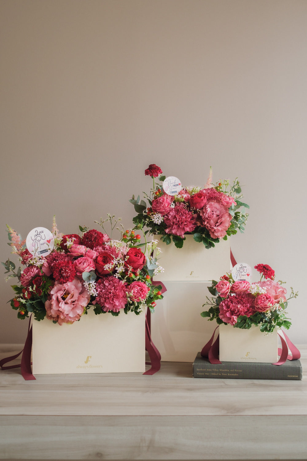 ◆母の日限定◆Flower BAG No.1／フラワーバッグアレンジ　マムズラヴ／カーネーション　生花