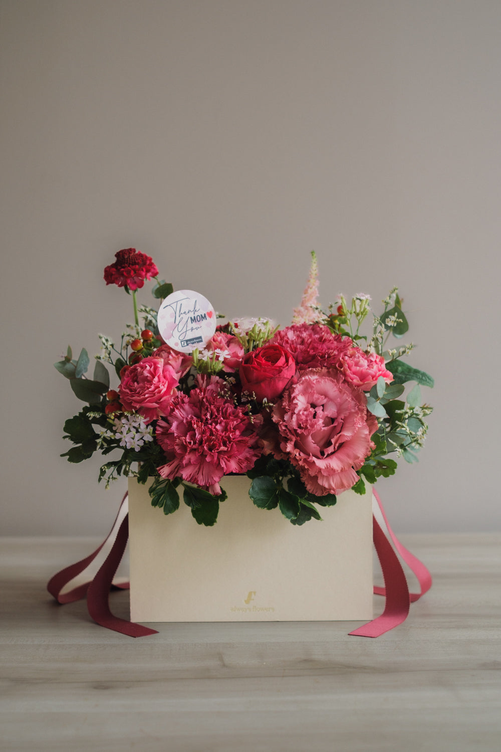 ◆母の日限定◆Flower BAG No.1／フラワーバッグアレンジ　マムズラヴ／カーネーション　生花