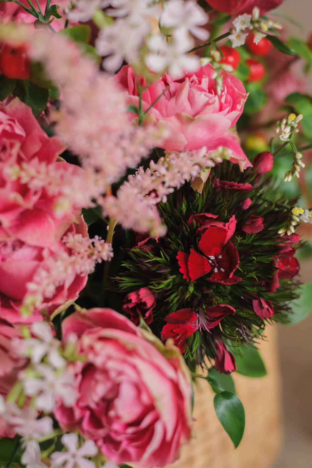 ◆母の日限定◆Flower BAG No.3 ／スクエアカゴバッグ　マムズハート／カーネーション　生花