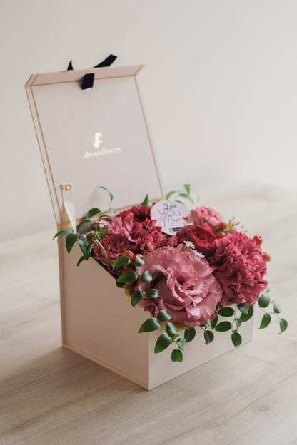 ◆母の日限定◆Surprise Flower Box ／サプライズフラワーボックス　マムズグロウ／カーネーション　生花