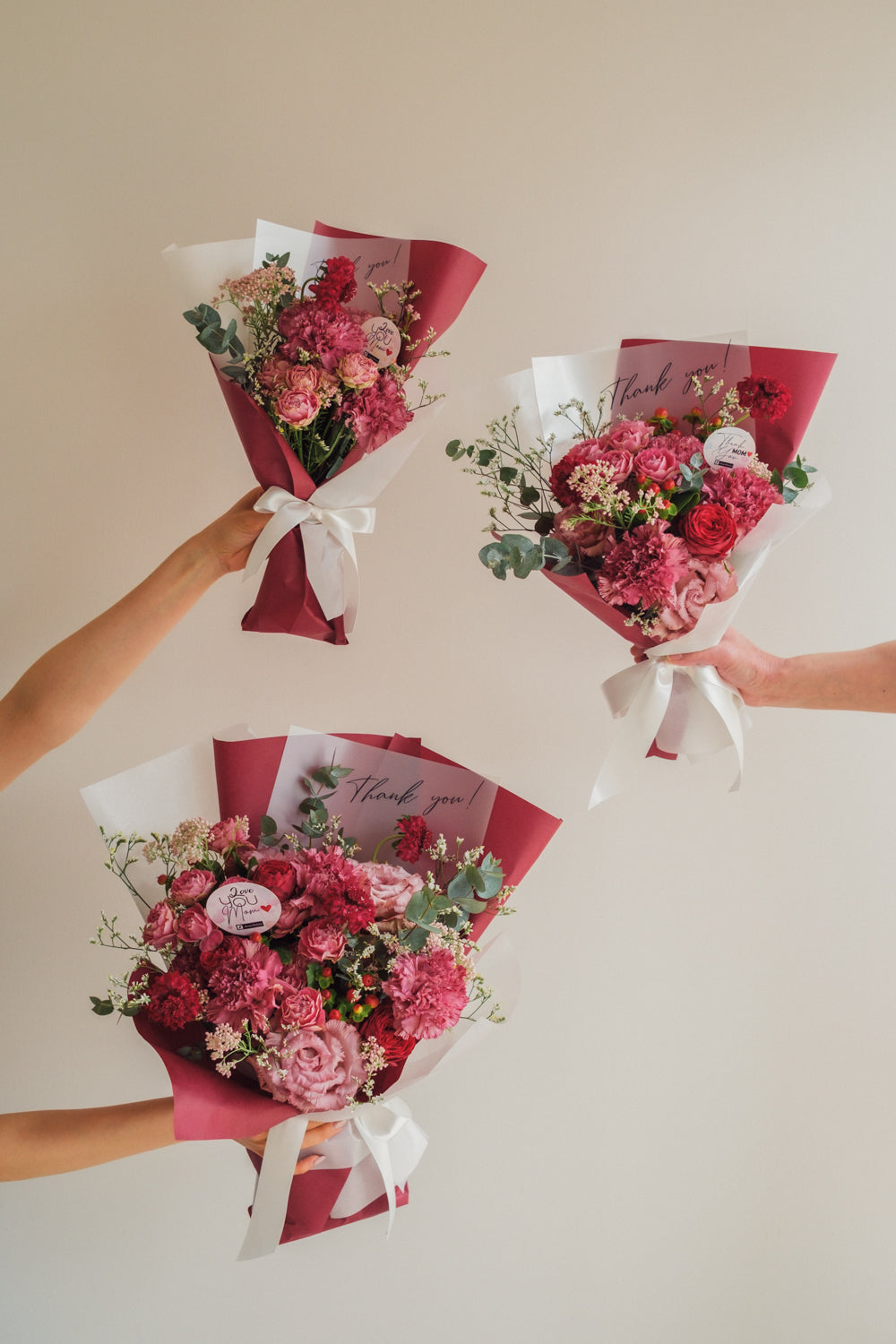 ◆母の日限定◆Message Bouquet／メッセージブーケ　マムズハグ／カーネーション　生花・花束