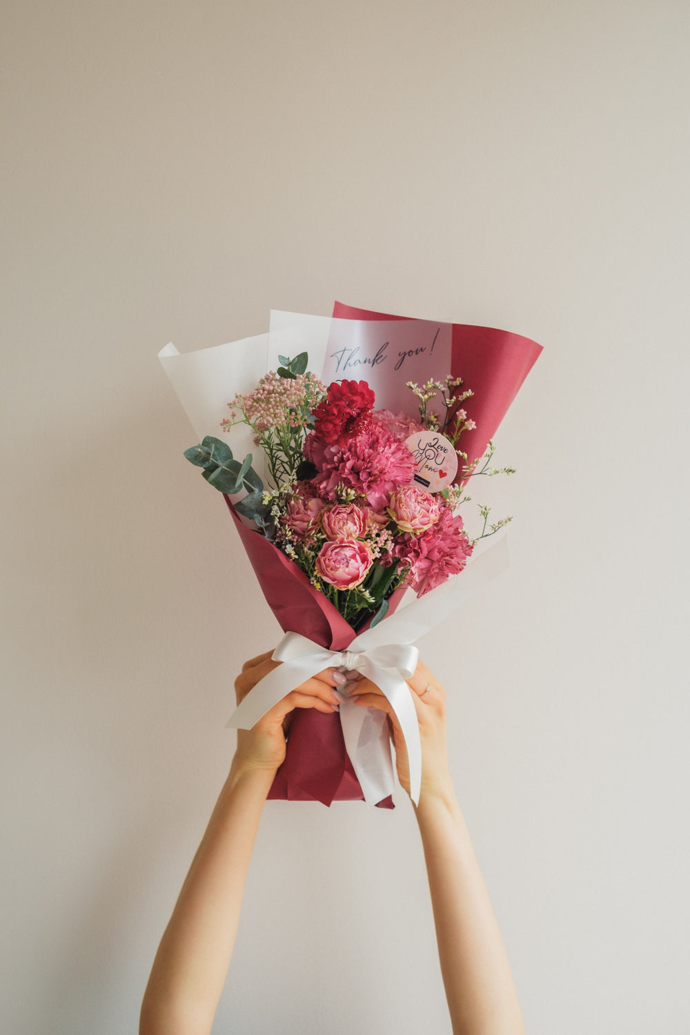 ◆母の日限定◆Message Bouquet／メッセージブーケ　マムズハグ／カーネーション　生花・花束