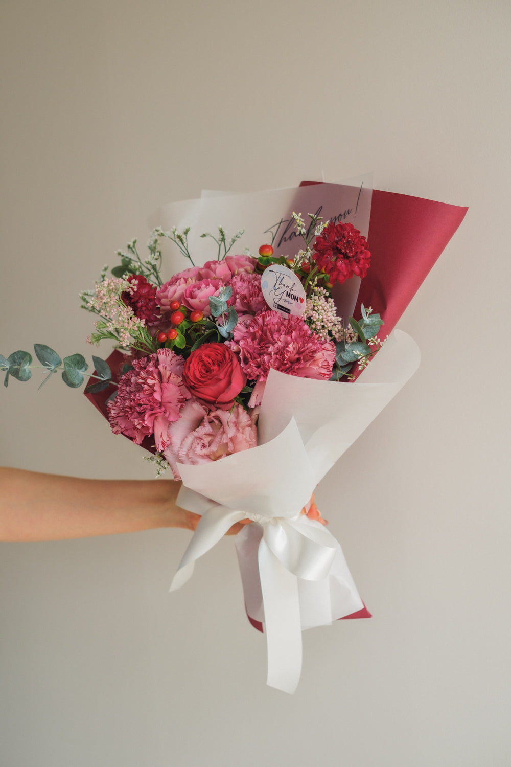 ◆母の日限定◆Message Bouquet／メッセージブーケ　マムズハグ／カーネーション　生花・花束