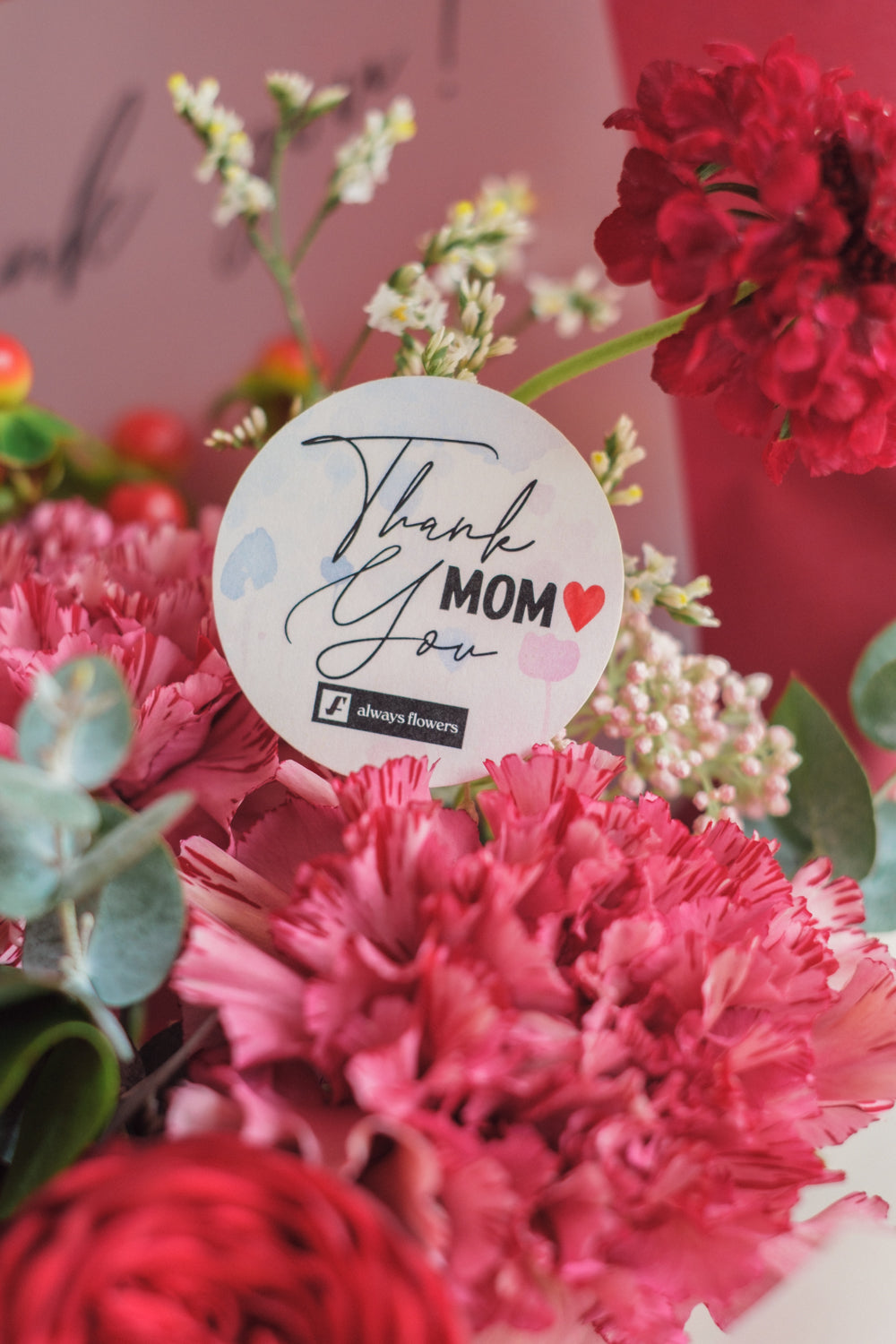 ◆母の日限定◆Message Bouquet／メッセージブーケ　マムズハグ／カーネーション　生花・花束